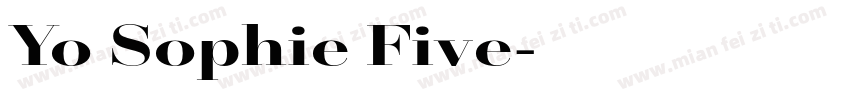 Yo Sophie Five字体转换